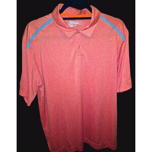 Nike Golf Dri-Fit Tour Performance Polo Shirt Orange Heather W/ Gray Accents Lar